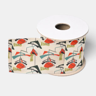 Gros-grain Ruban atomique moderne de tissu de la moitié du