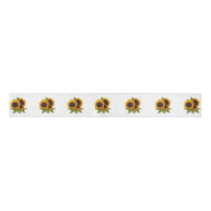 Gros-grain Ruban blanc de style de tournesol