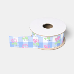Gros-grain ruban bleu en vichy pièce préppie