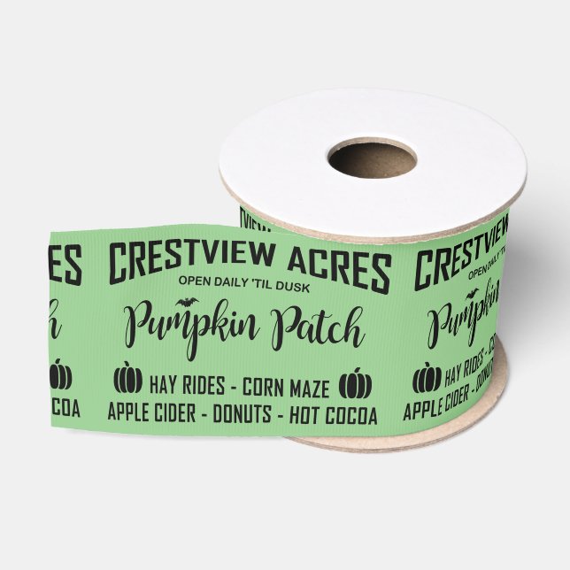 Gros-grain Ruban CRESTVIEW ACRES CITROUILLE PATCH (Bobine)