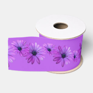 Gros-grain Ruban Daisy Ruban Customisé Violet Flower Ribbon