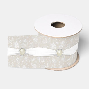 Gros-grain Ruban de 30e anniversaire du Mariage Bold Damask