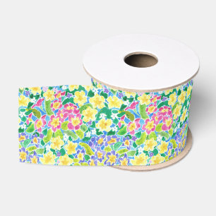 Gros-grain Ruban de 3 pouces Joli rose, bleu, jaune primeurs