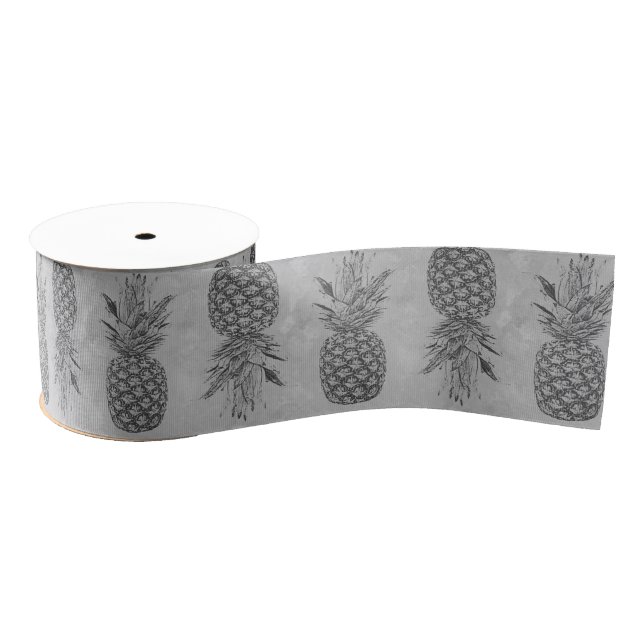 Gros-grain Ruban de gris d'ananas (Bobine)