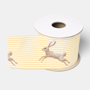 Gros-grain Ruban de Pâques avec le Bunny Leaping Design