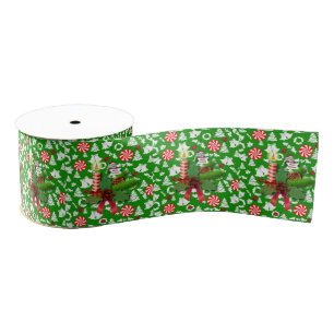 Gros-grain Ruban décoratif de Noël, bougie de Noël