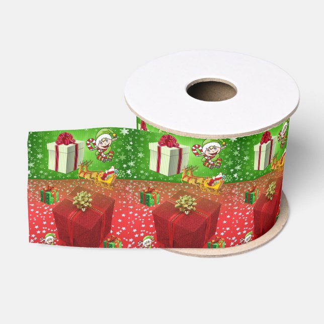 Gros-grain Ruban décoratif de Noël, Elf (Bobine)