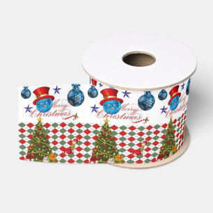 Gros-grain Ruban décoratif de Noël, Joyeux Noël