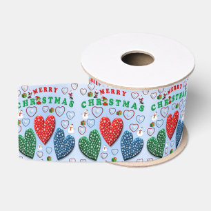 Gros-grain Ruban décoratif de Noël, Joyeux Noël
