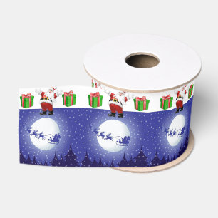 Gros-grain Ruban décoratif de Noël, Père Noël