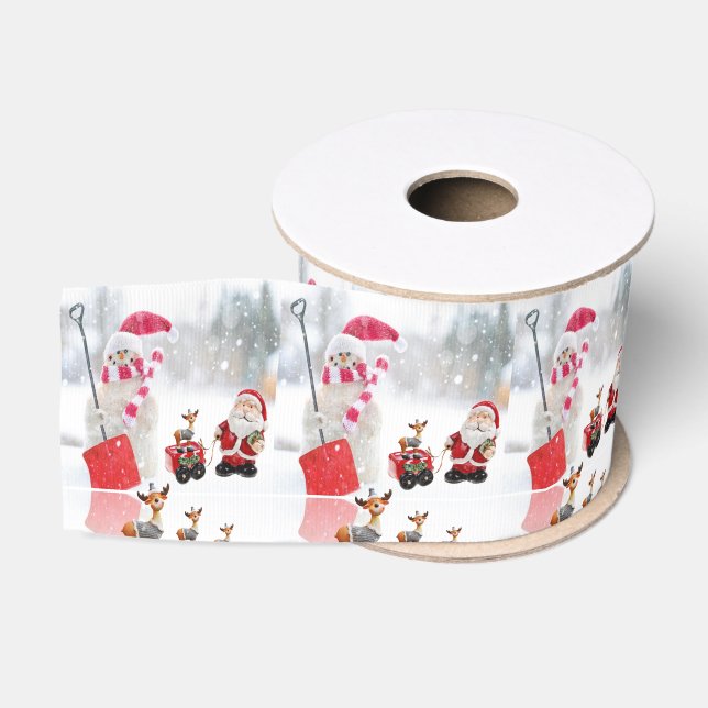 Gros-grain Ruban décoratif de Noël, Snowman (Bobine)