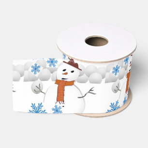 Gros-grain Ruban décoratif de Noël, Snowman