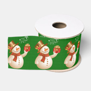 Gros-grain Ruban décoratif de Noël, Snowman