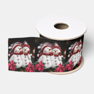 Gros-grain Ruban décoratif de Noël, Snowman