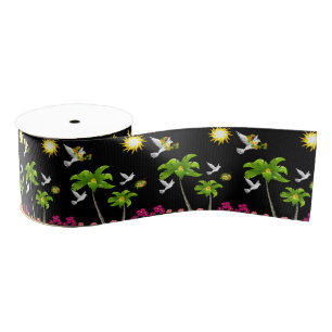 Gros-grain ruban décoratif floral