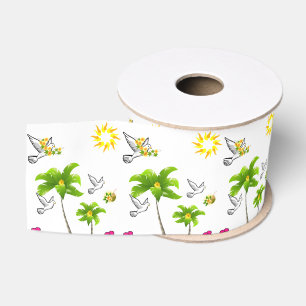 Gros-grain ruban décoratif floral