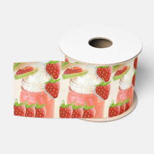Gros-grain ruban décoratif fraise daquirri