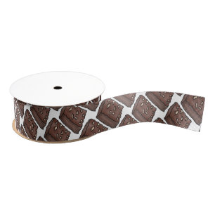 Gros-grain Ruban doux de festin de "brownie" de chocolat