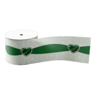 Gros-grain Ruban du 55e anniversaire du Mariage Damask