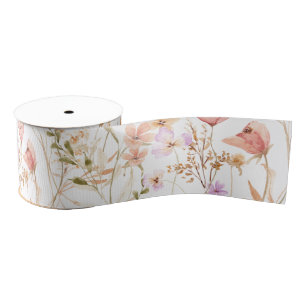 Gros-grain Ruban floral Boho fleur sauvage