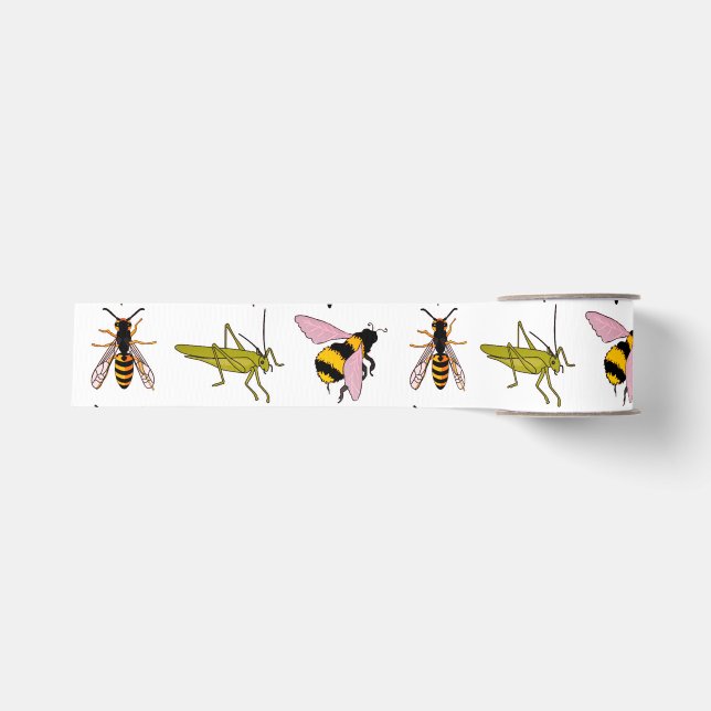 Gros-grain Ruban FRAIS PERSONNALISABLE d'INSECTE (Devant)