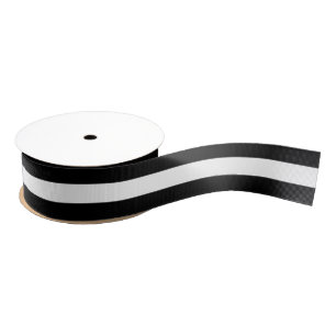 Gros-grain Ruban Gris Gris Noir Et Blanc Simple