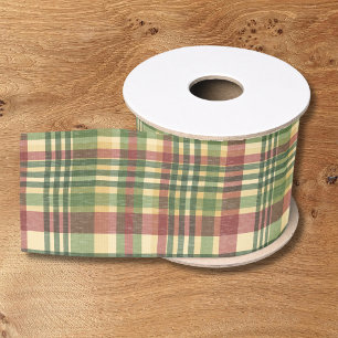 Gros-grain Ruban Grosgrain de Noël à motif carreaux confortab