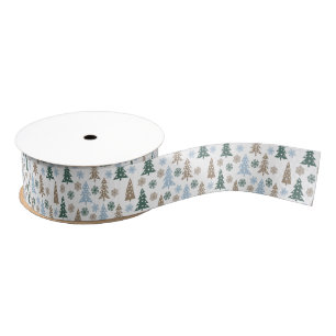 Gros-grain Ruban Grosgrain des arbres de vacances