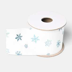 Gros-grain Ruban Grosgrain Flocons de Neige Aquarelle