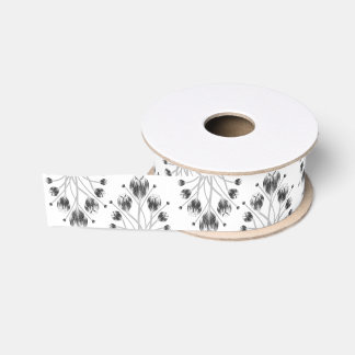 Gros-grain Ruban Grosgrain HS Owlsprey Tulipe Noir et Blanc