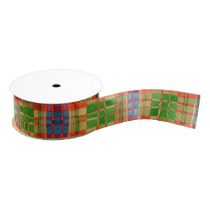 Gros-grain Ruban Grosgrain MAC RAE TARTAN 1,5" de large