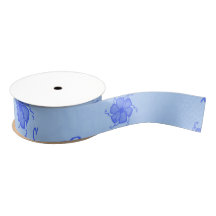Ruban Grosgrain Monochrome FTF en Bleu