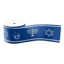 Ruban Hanoukka | Menorah, Étoile de David, Dreidel