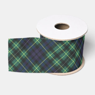 Gros-grain Ruban - Jaune, Vert et Bleu Tartan Design2