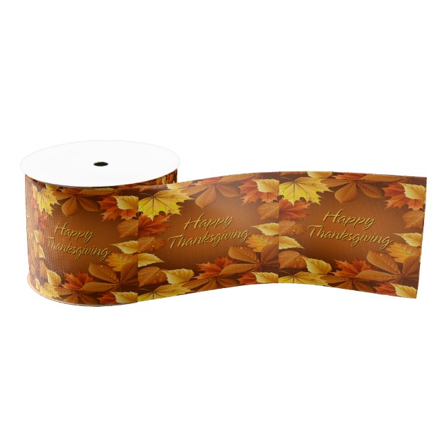 Gros-grain Ruban large bon thanksgiving 1 3" (Bobine)