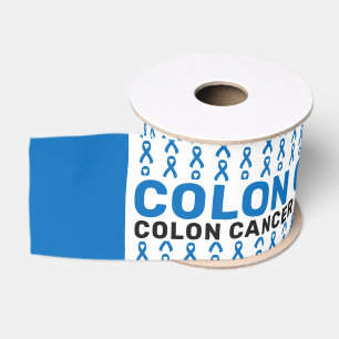 Gros-grain Ruban Motif de sensibilisation au cancer du côlon