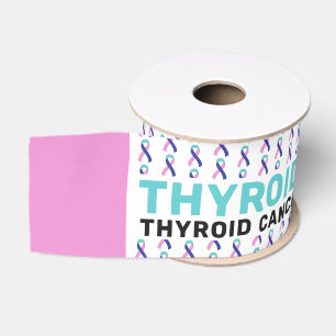 Gros-grain Ruban Motif de sensibilisation au cancer du thyroï