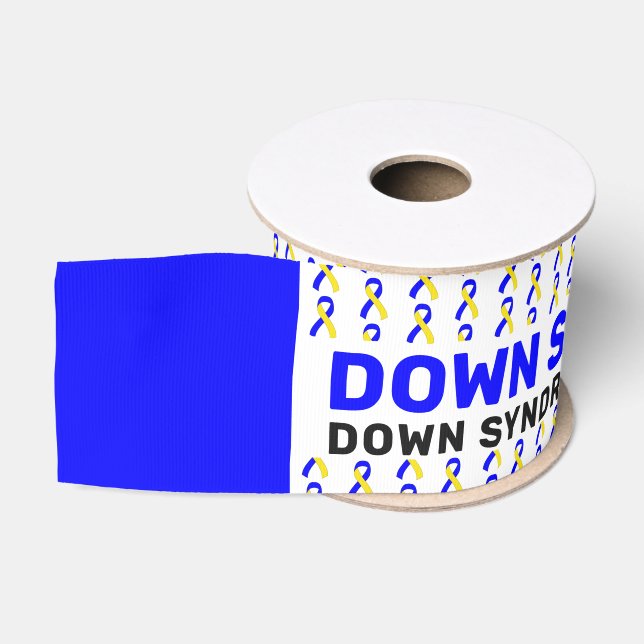 Gros-grain Ruban Motif de sensibilisation au syndrome de Down (Bobine)