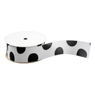 Gros-grain Ruban noir et blanc classique