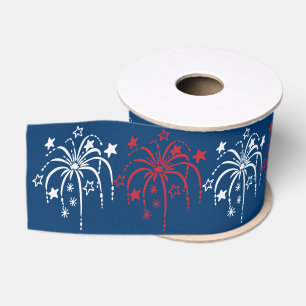 Gros-grain Ruban patriotique Fireworks