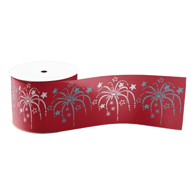 Gros-grain Ruban patriotique Fireworks (Bobine)