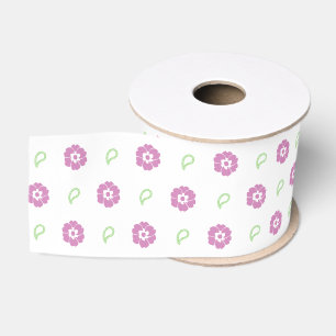 Gros-grain Ruban rose floral