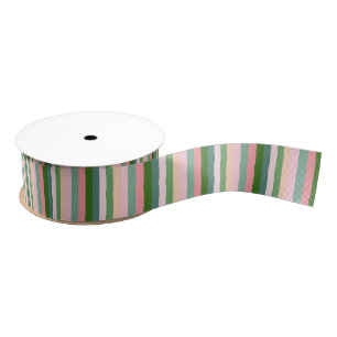 Gros-grain Ruban rose vert bleu gris bleu gris rose