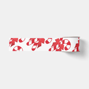Gros-grain Ruban rouge et blanc de sucres de canne