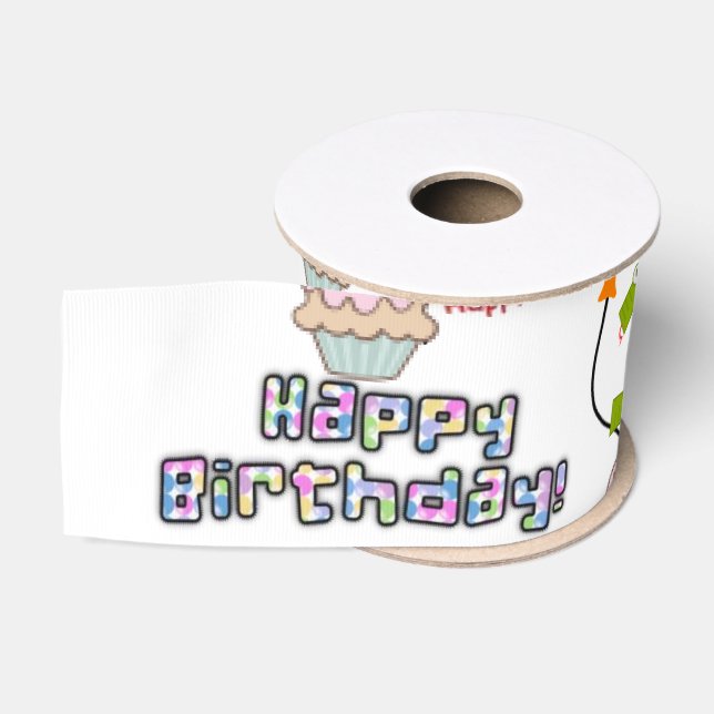 Gros-grain Ruban, Ruban #1 Premier anniversaire, Joyeux anniv (Bobine)