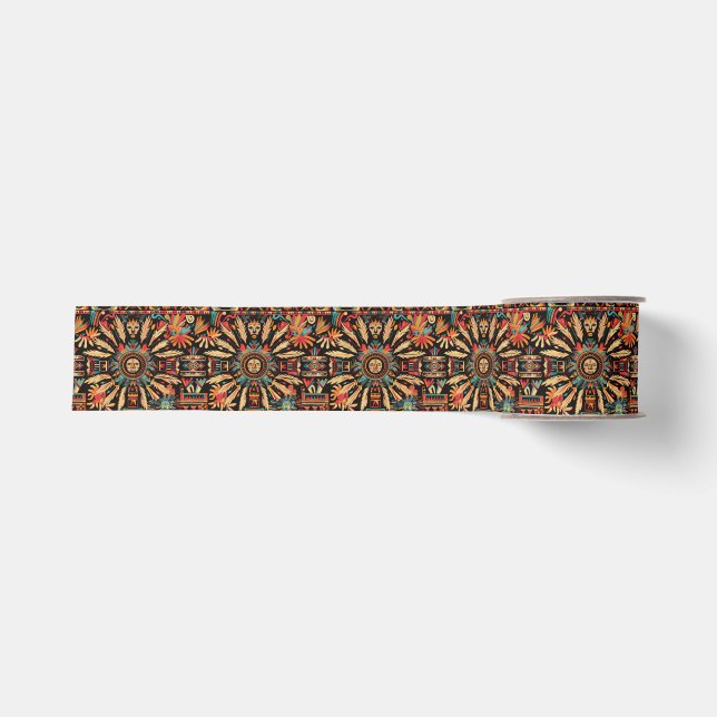 Gros-grain Ruban satiné Turquoise "Aztec Dream" (Devant)