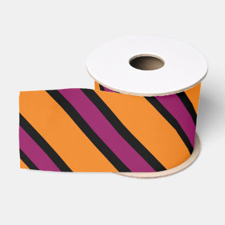Gros-grain Ruban trié d'Halloween orange, violet et noir