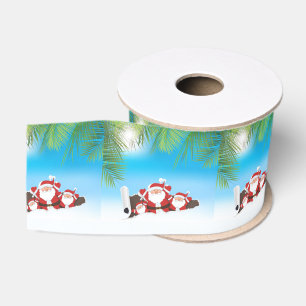 Gros-grain Ruban tropical de Père Noël