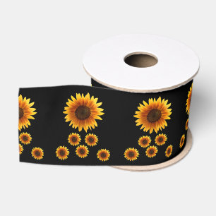 Gros-grain tournesols en ruban décoratif