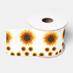 Gros-grain tournesols en ruban décoratif